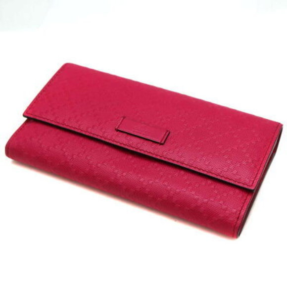 GUCCI Bright Diamante long Wallet pink - Picture 1 of 6